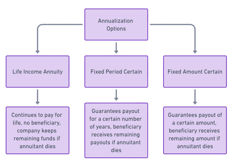 Flowchart showing Annuatization Options
